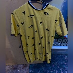 Yellow palm tree shirt